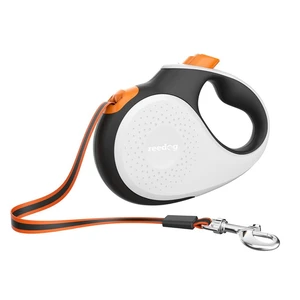 Reedog Senza Premium Automatik Rollleine S 15kg / 5m Band  / Weiss - Orange