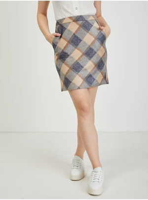 Beige-gray checkered skirt ORSAY - Ladies