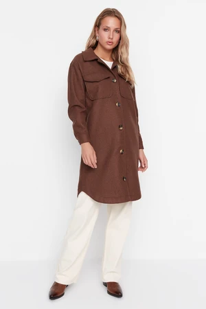 Trendyol Brown Pocket Detailed Coat