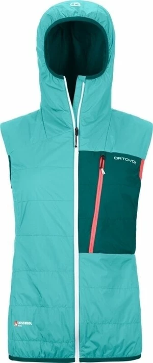 Ortovox Swisswool Piz Duan Vest W Ice Waterfall XS Chaleco para exteriores