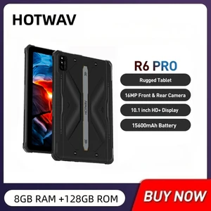 HOTWAV R6 Pro Rugged Tablet Android 12 8GB 128GB Octa Core 15600mAh 10.1 Inch HD+ Pad 16MP Camera Dual SIM Glove Mode Tablets PC