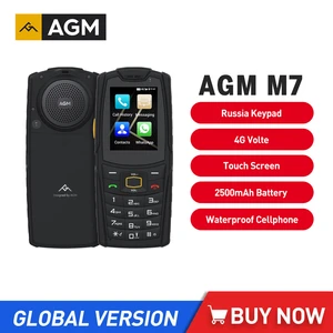 AGM M7 Android 4G Volte Feature Phones Waterproof 2GB RAM+16GB ROM Touch Screen 2500mAh Cell phone With English Russian Keyboard