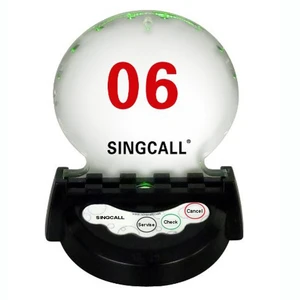 SINGCALL Wireless Pager Button for Hotel. Table Bell. APE930 New Special of Three-Button Pager.Monochromatic Light