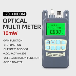 KELUSHI All-IN-ONE Fiber Optical Power Meter -70 ~ +10dbm Cable Tester 10mw 10km Visual Fault LocatorTester for FTTH