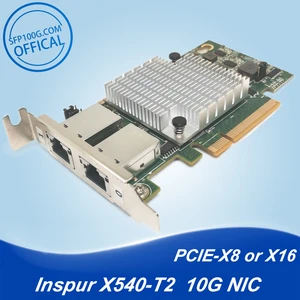 Intel X540-T2 100M/1G/10G RJ45 Compatible with PCI-E X8, X16 Slots Ethernet Adapter Sfp Card Network