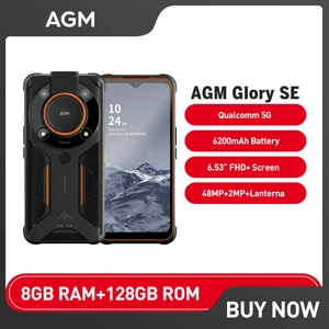 AGM Glory SE Smartphone 5G Rugged Smartphone 6.53''48MP Anti-Cold 6200mAh Battery Rugged Phone 8GB+128GB NFC IP68 Fast Charging