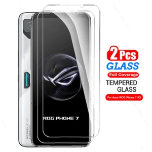 2pcs Full Coverage Glass For Asus ROG Phone 7 Ultimate 2023 Tempered Glass RoGPhone 7Ultimate Phone7 ROGPhone7 Screen Protector