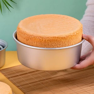 Baking Mould Cake Mold 2/4/6/8/10inch Aluminum Cake Pan Chiffon Cake Mould Deep Cake Tin Food-grade Live Bottom