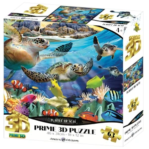 PRIME 3D PUZZLE - Želva 63 dílků