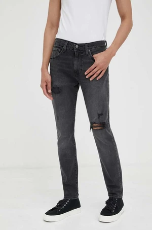 Džíny Levi's 512 SLIM TAPER pánské, šedá barva