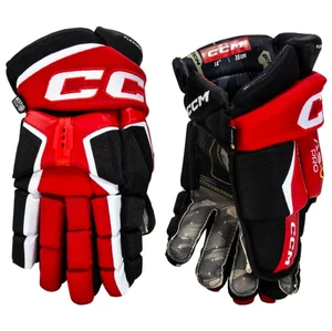 CCM Tacks AS-V PRO Black/Red/White Senior 15 inch hockey gloves