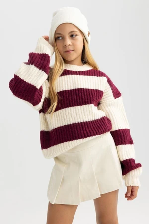 DEFACTO Girl's Crew Neck Sweater