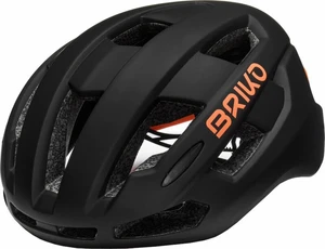 Briko Izar LED Matt Black/Orange Fluo L Prilba na bicykel