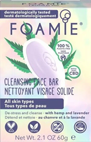 FOAMIE Čistiaca pleťová starostlivosť pre problematickú pleť I Beleaf In You with CBD and Lavender Oil (Cleansing Face Bar) 60 g