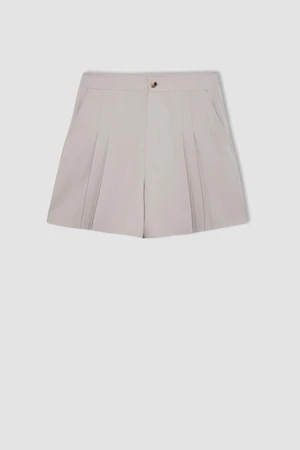 DEFACTO Regular Fit High Waist Pleated Shorts