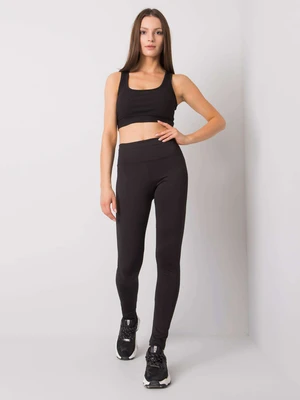 Women's black sports leggings