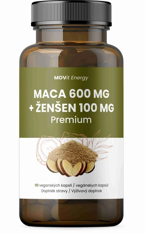 MOVIT Maca 600 mg + Ženšen 100 mg - 90 kps.