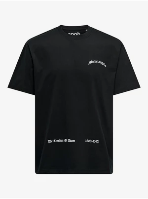 Men's Black T-Shirt ONLY & SONS Apoh - Men