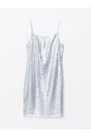 LC Waikiki U Neck Strappy Sequined Women's Dress