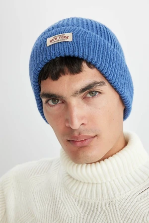 DEFACTO Men's Label Printed Knitted Beanie A5067AX24WN