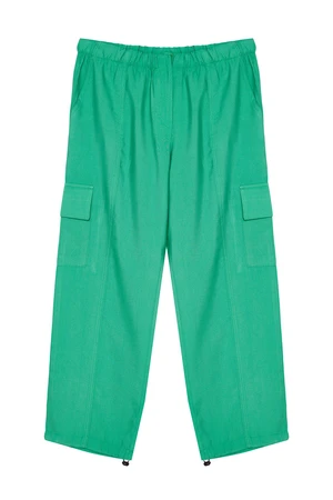 Trendyol Green Cargo Pocket Wide Leg Woven Trousers