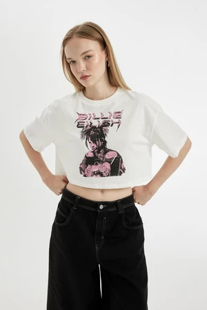 DEFACTO Cool Billie Eilish Oversize Fit Crew Neck Short Sleeve T-Shirt