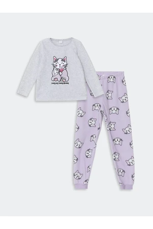 LC Waikiki Crew Neck Polar Fleece Girls Pajama Set