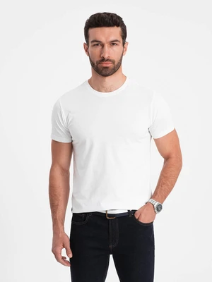 Ombre Men's BASIC classic cotton T-shirt - white