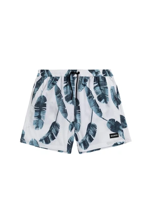 Men's beach shorts ATLANTIC - white with pattern