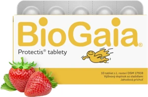 BIOGAIA ProTectis žvýkací tablety jahodová příchuť 10 ks