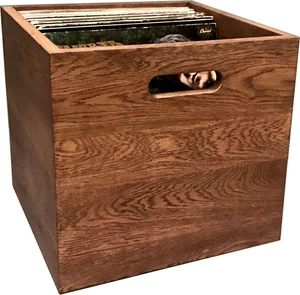 Music Box Designs A Whole Lotta Rosewood (oiled)- 12 Inch Oak Vinyl Record Storage Box