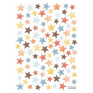 Zestaw naklejek dziecięcych 93 szt. 30x42 cm Colorful Stars – Lilipinso