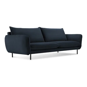 Ciemnoniebieska aksamitna sofa 200 cm Vienna – Cosmopolitan Design