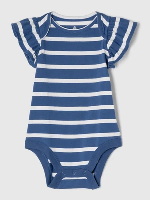 White-and-Blue Girly Patterned GAP Bodysuit