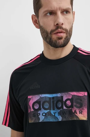 Tričko adidas TIRO černá barva, s aplikací, IP3781