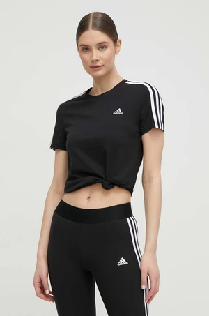 Tričko adidas GL0784 dámské, černá barva, GL0784