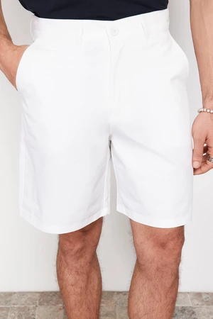 Trendyol White Regular Fit Chino Shorts