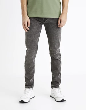Dark grey men's slim fit jeans Celio C25 Dosley25