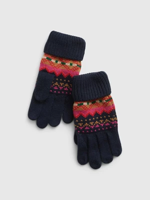 Red and Black Children's Patterned Gloves GAP