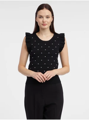 Orsay Black Woman Polka Dot Sweater T-Shirt - Women