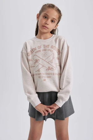 DEFACTO Regular Fit Crew Neck Sweatshirt