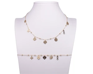 Stainless steel necklace G2211-1-20 gold