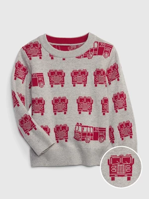 Light grey boys' patterned sweater GAP