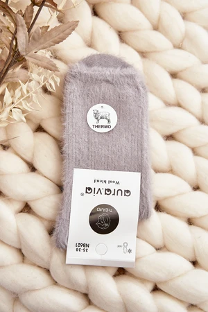 Warm Smooth Women's Alpaca Socks Grey