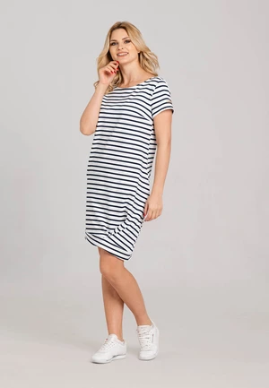 Look Made With Love Woman's Dress 754 Verona Navy Blue/White