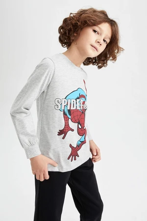 DEFACTO Regular Fit Spiderman Licensed Long Sleeve T-Shirt