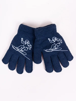 Yoclub Kids's Gloves RED-0200C-AA5A-003 Navy Blue