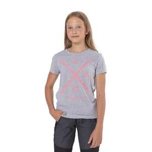 Svetlošedé dievčenské tričko s potlačou SAM 73