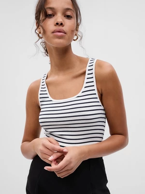 Black and white women's striped tank top GAP