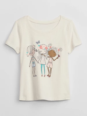 White girls' T-shirt with GAP print